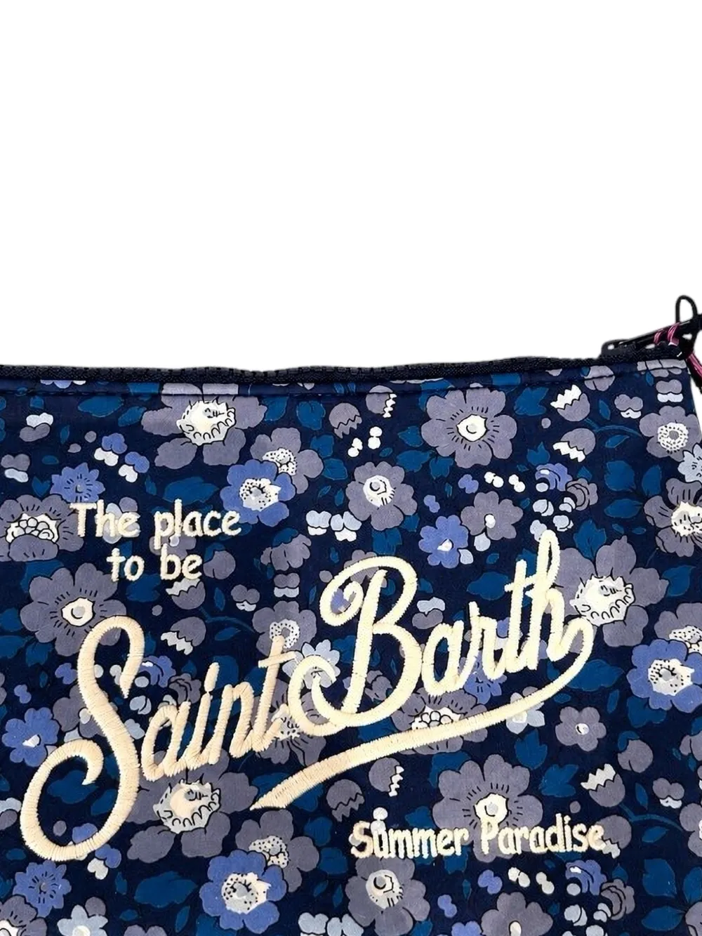 MC2 Saint Barth Kleine Aline clutch met bloemenprint Blauw