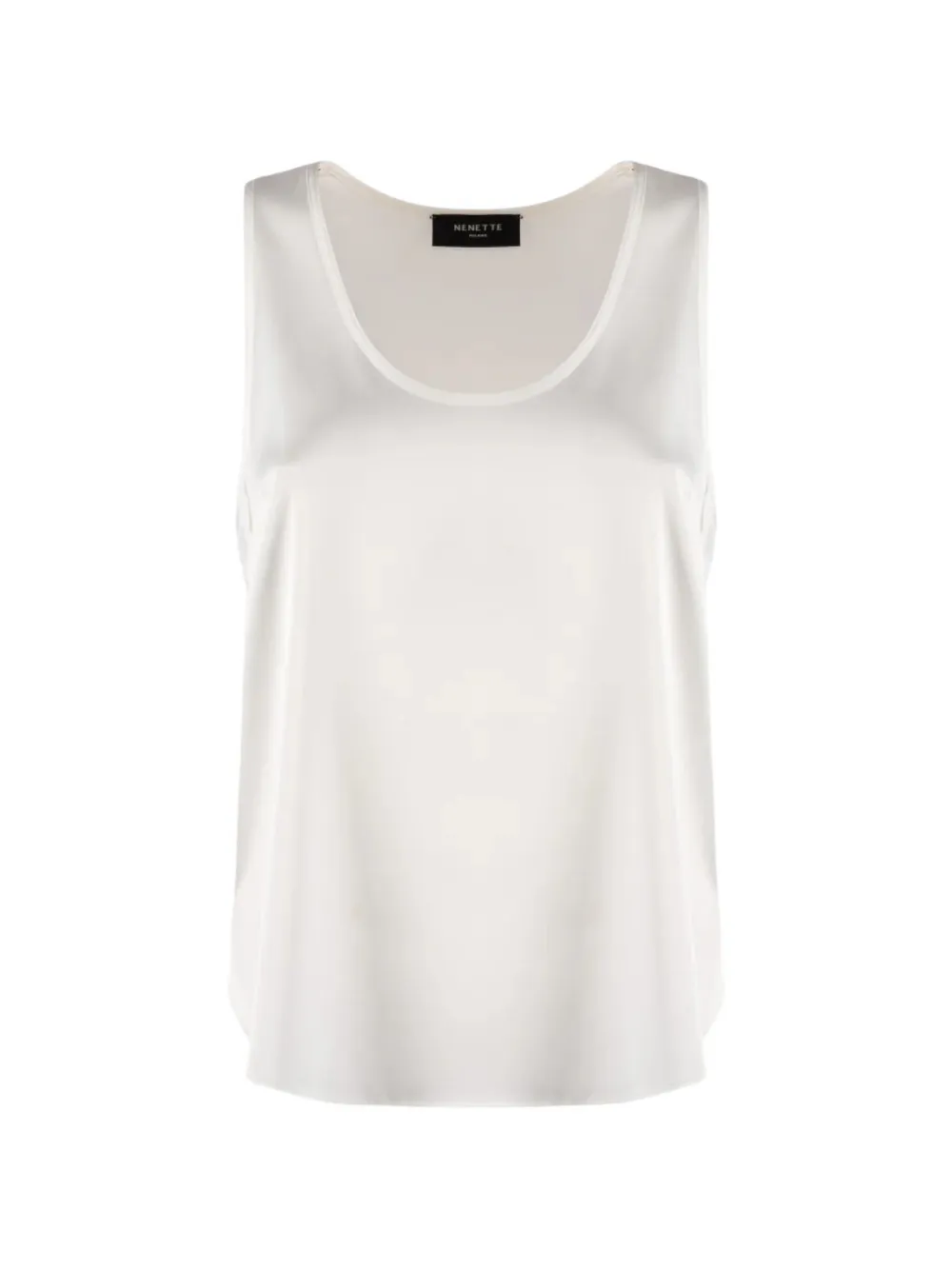 Nenette satin-finish sleeveless blouse - Toni neutri