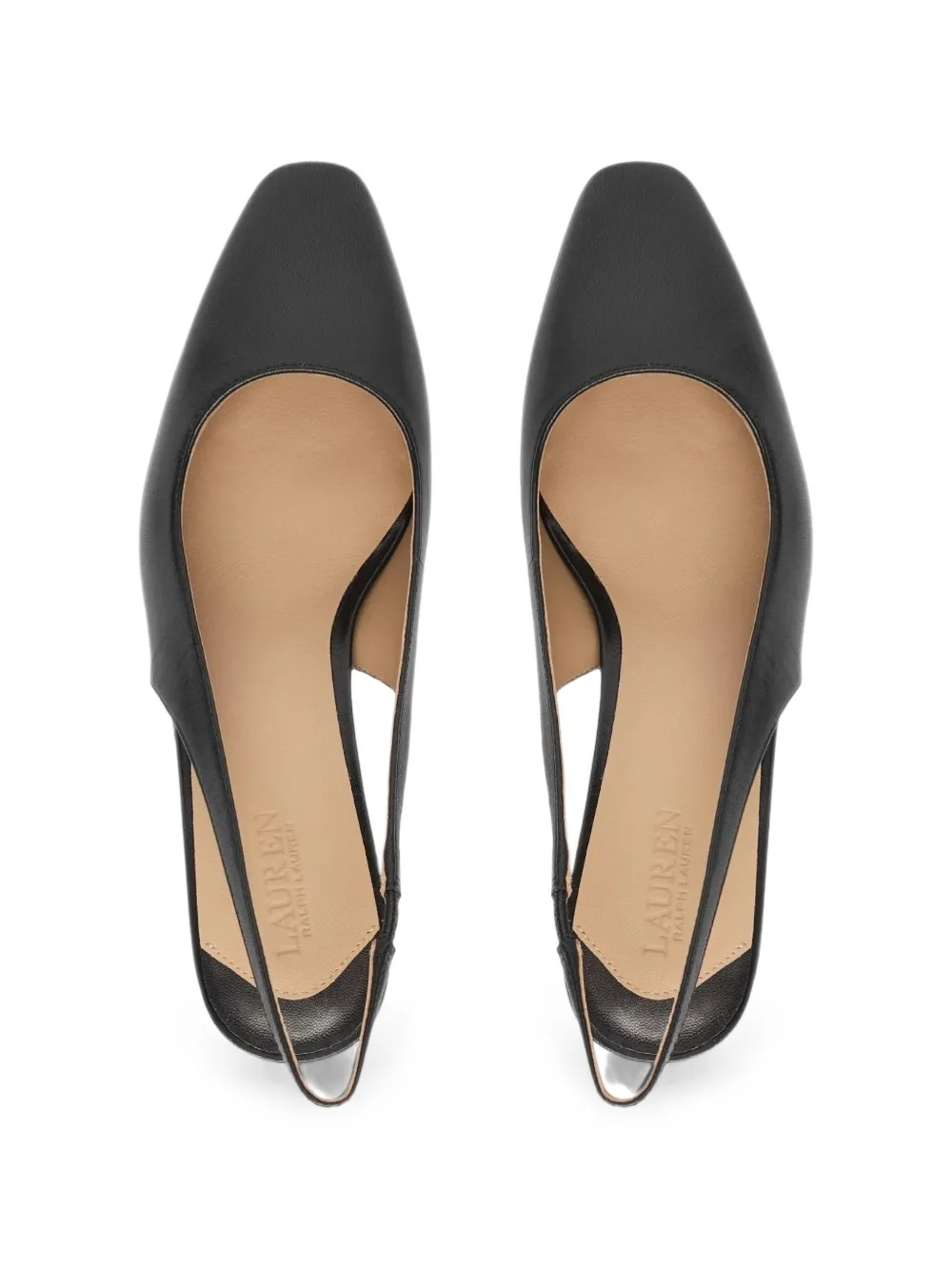 Lauren Ralph Lauren Klaire square-toe slingback pumps Zwart