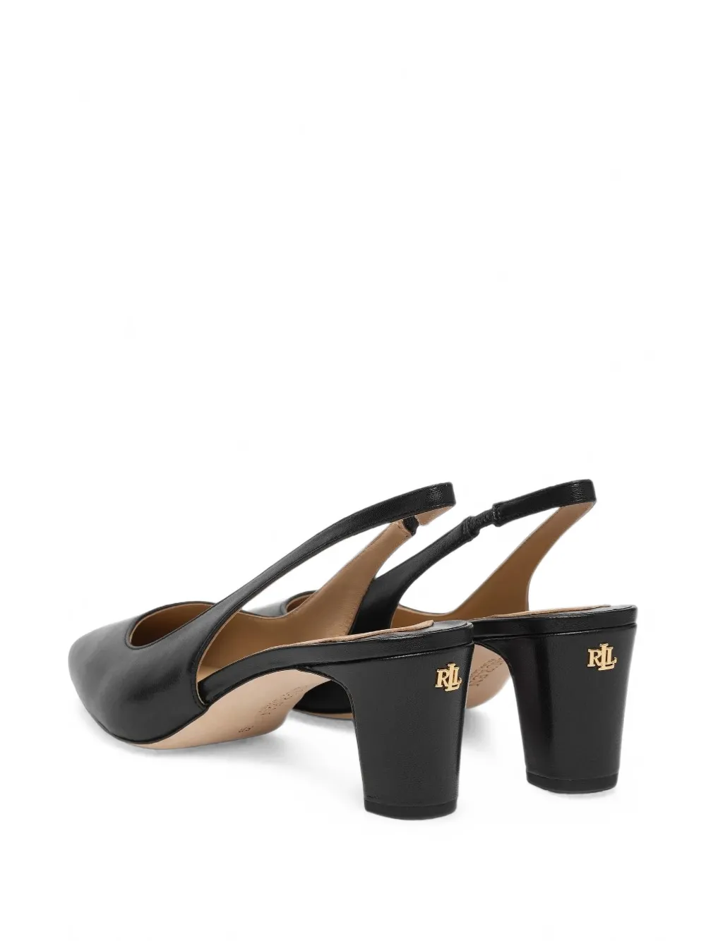 Lauren Ralph Lauren Klaire square-toe slingback pumps Zwart