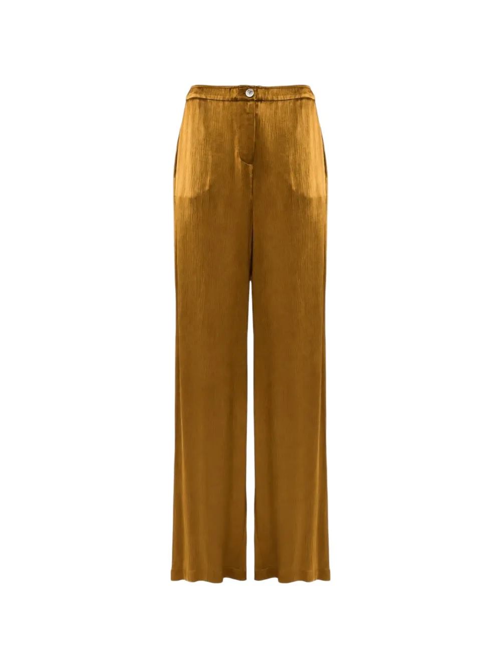 Nenette Weite Hose mit Knitteroptik - Gelb