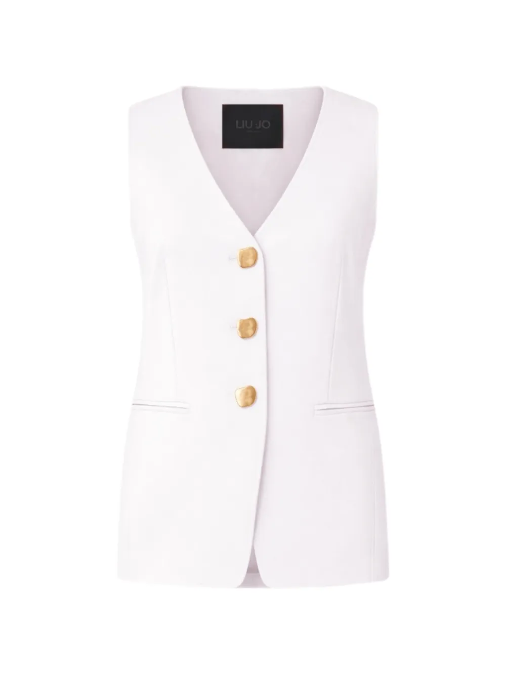 LIU JO V-neck button-up waistcoat - Weiß
