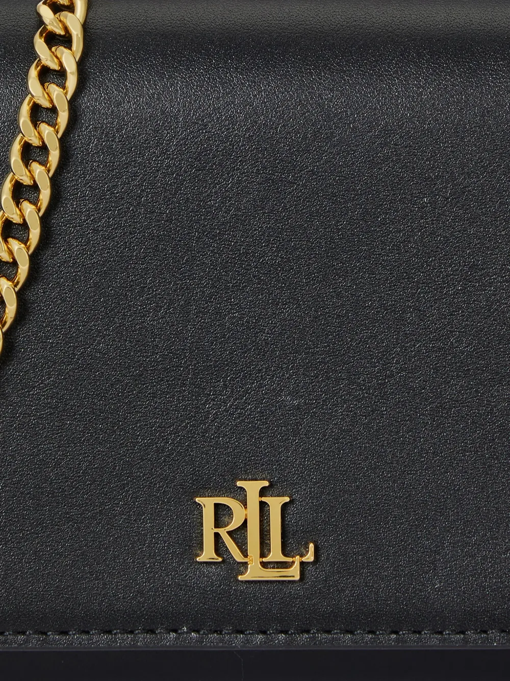 Lauren Ralph Lauren Clutch met logoplakkaat en kettingband Zwart
