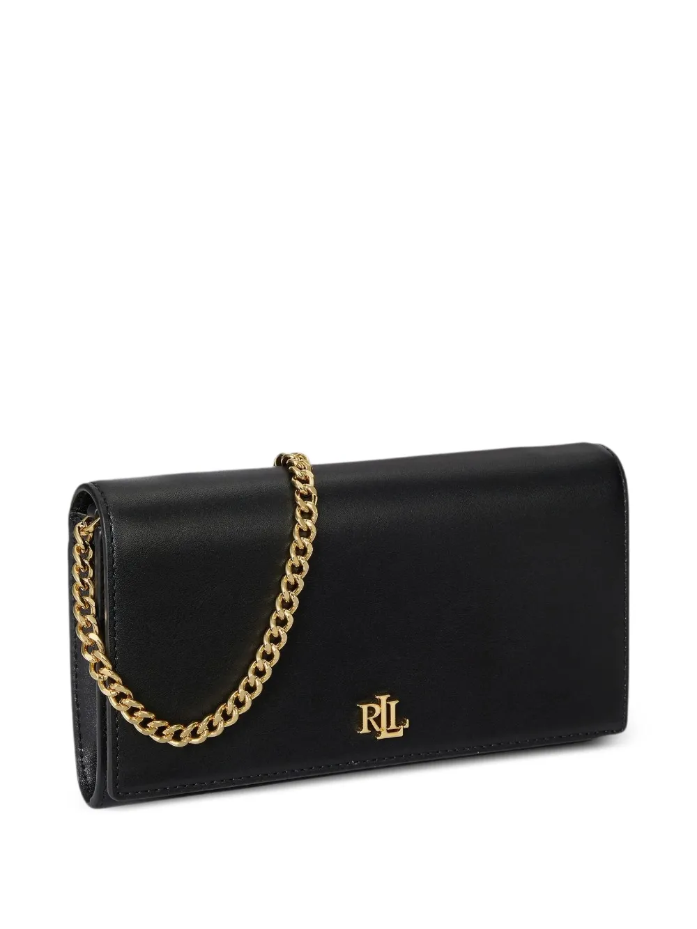 Lauren Ralph Lauren Clutch met logoplakkaat en kettingband Zwart