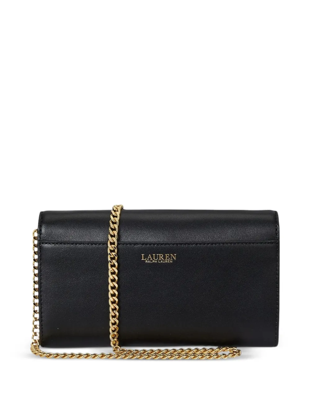 Lauren Ralph Lauren Clutch met logoplakkaat en kettingband Zwart