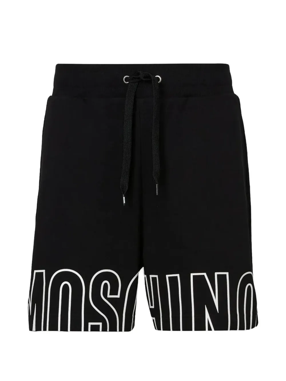 Moschino 로고 프린트 드로스트링 쇼츠 | 블랙 | Image 1