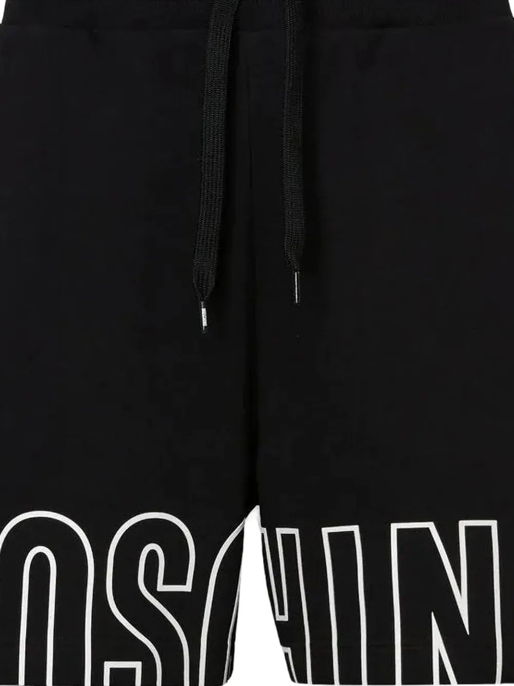 Moschino Shorts met logoprint Zwart