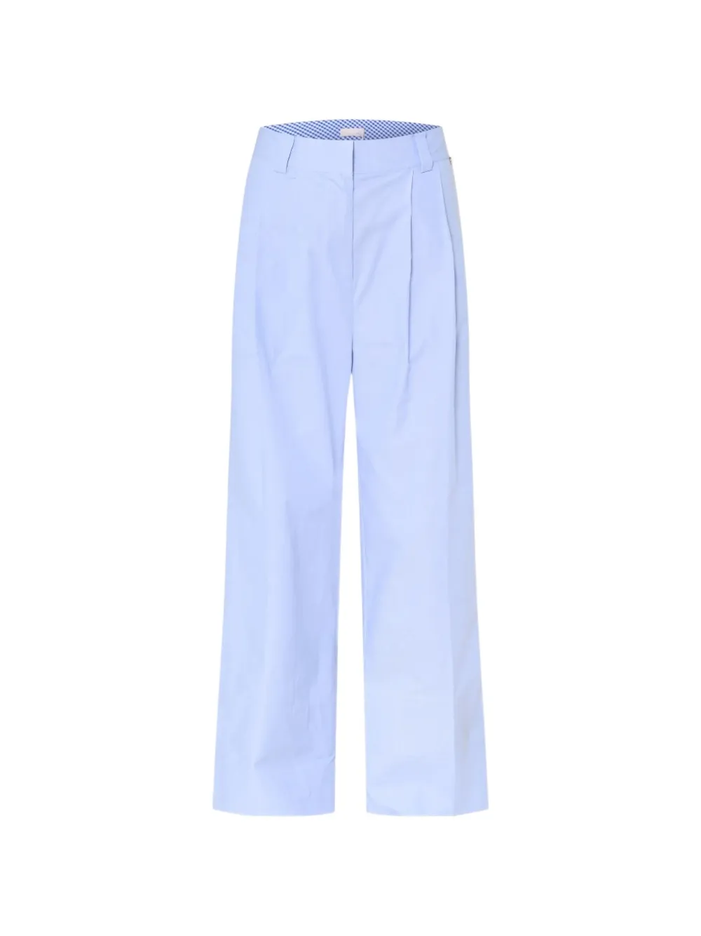 LIU JO trousers with gingham turn-ups - Blu