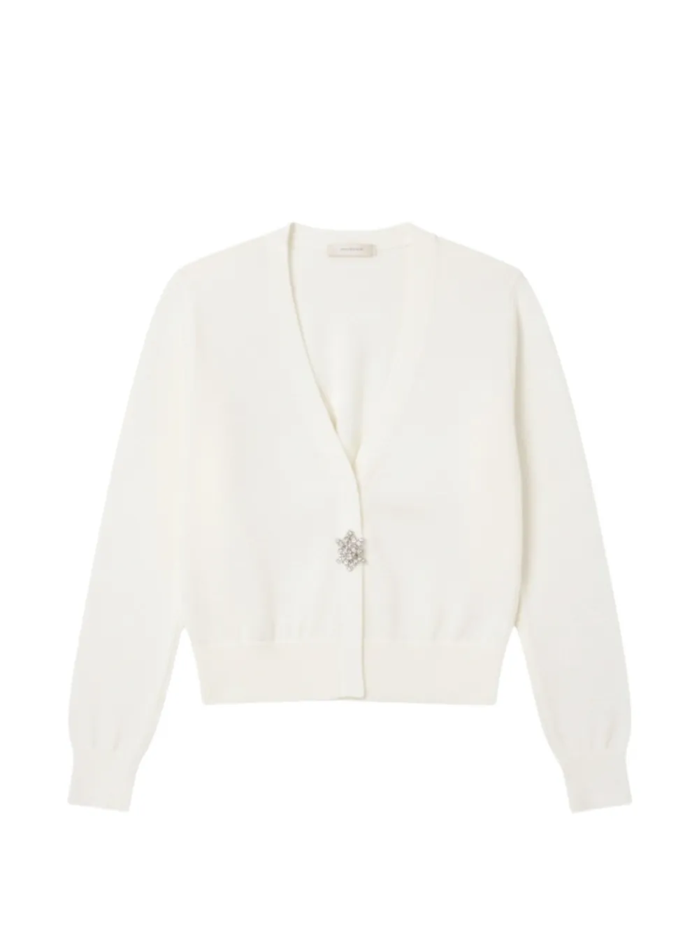 LIU JO crystal-embellished V-neck cardigan - Toni neutri