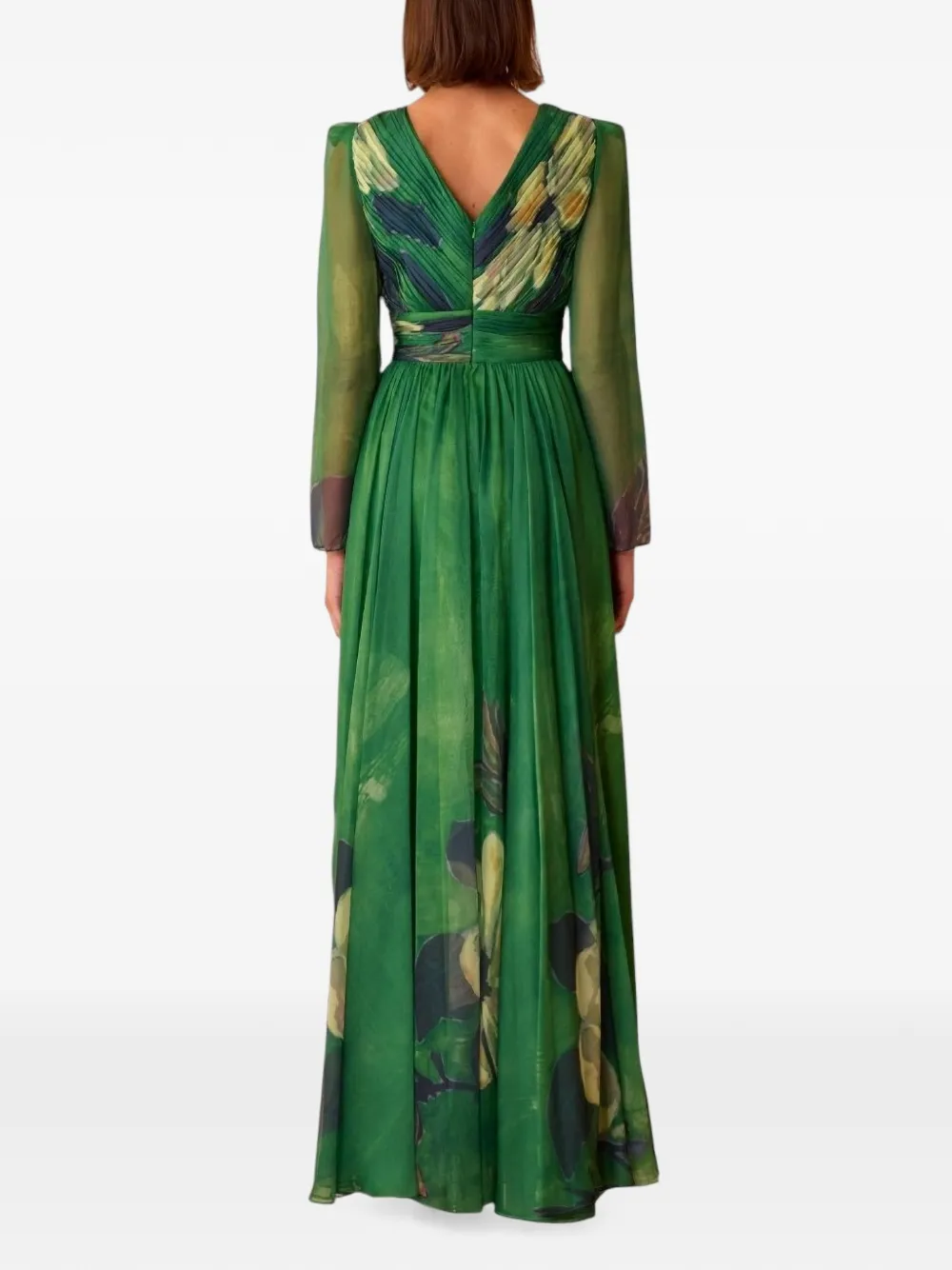 Charo Ruiz Ibiza Abito maxi-jurk met bloemenprint Groen