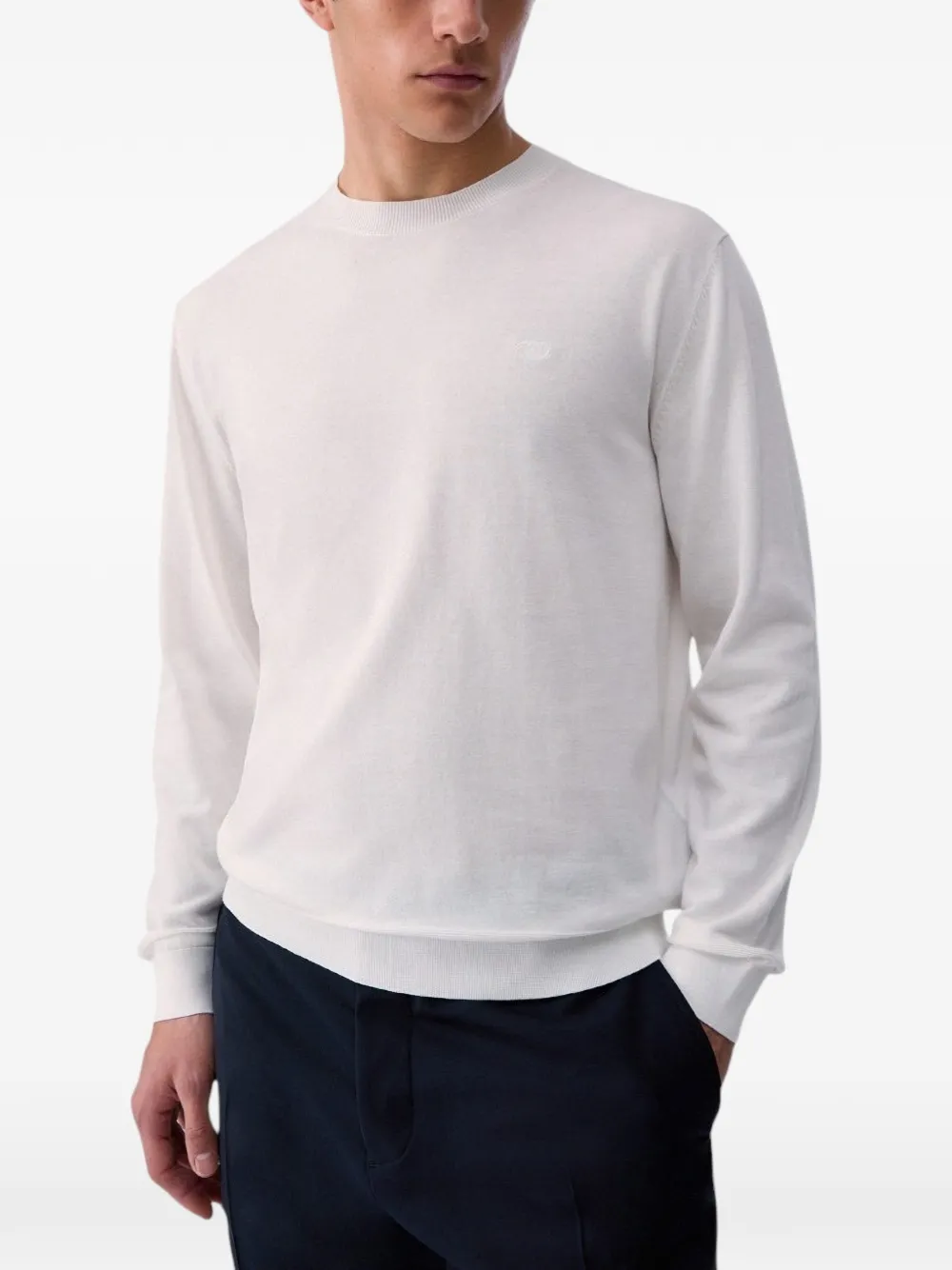 LIU JO cotton crepe pullover Wit