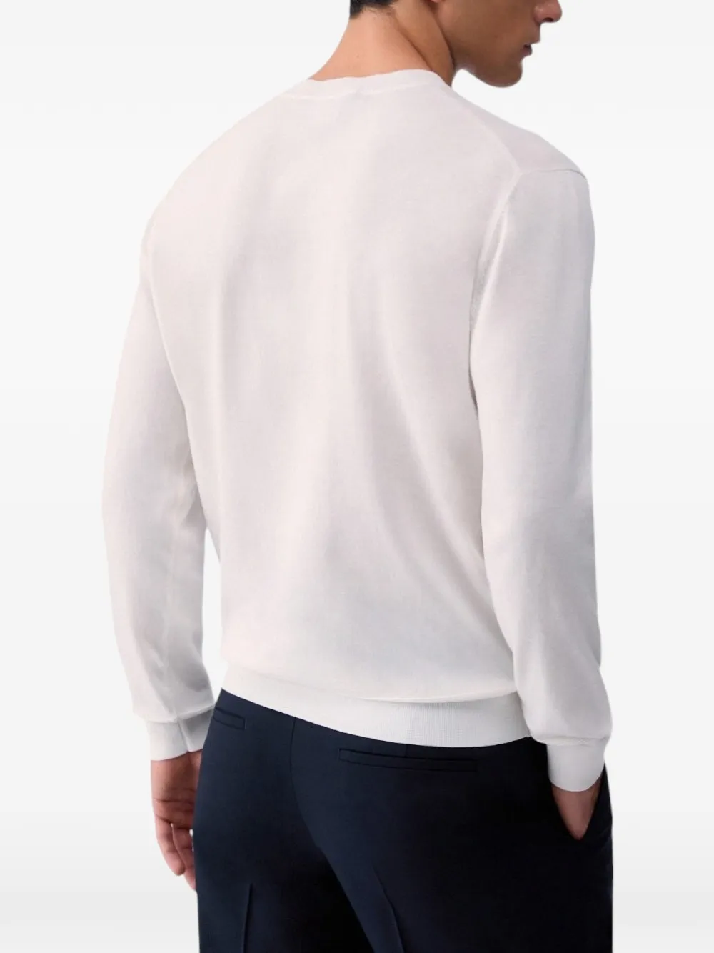 LIU JO cotton crepe pullover Wit