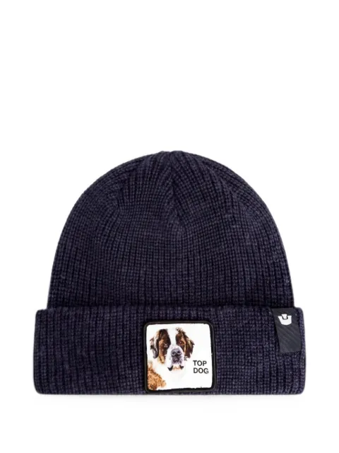 GOORIN BROS The Top ribbed-knit dog-patch beanie hat
