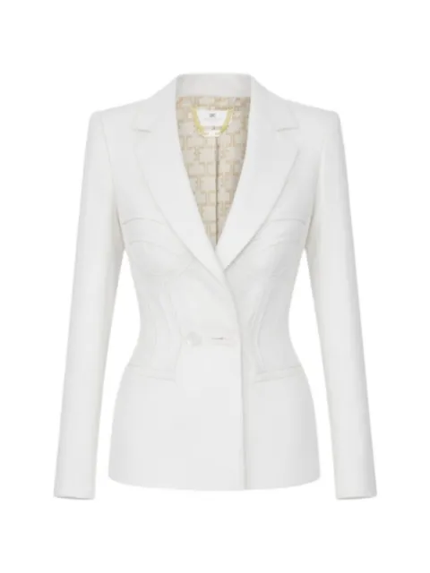 Elisabetta Franchi bustier-style raw-cut jacket