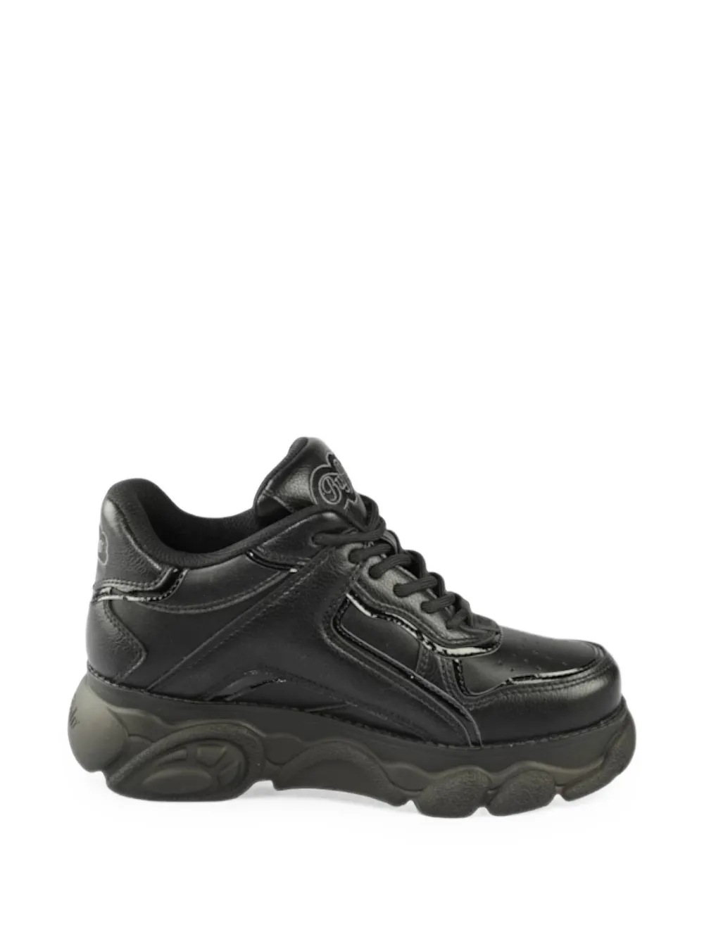 Buffalo panelled platform sneakers Zwart