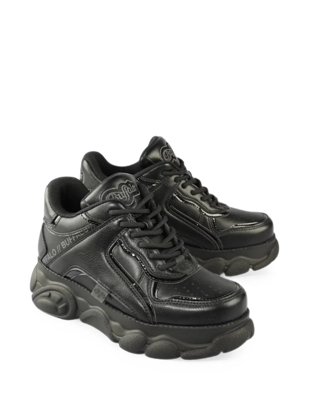 Buffalo Sneakers met plateauzool Zwart