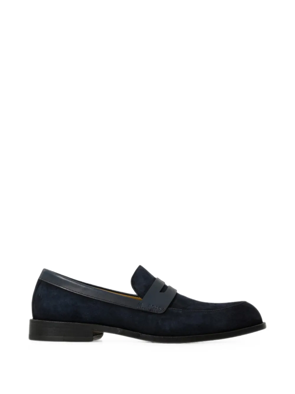 BOSS suede loafers with leather trims - Blu