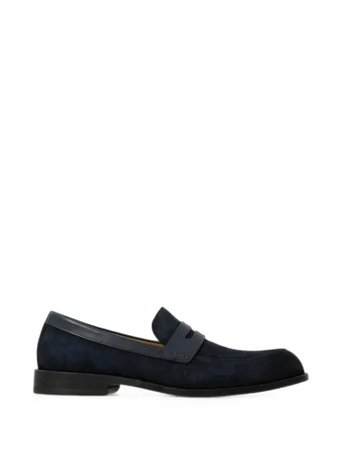 BOSS suede loafers with leather trims