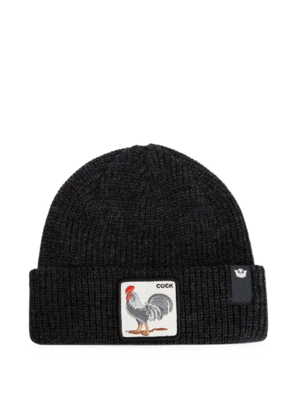 GOORIN BROS ribbed-knit patch-detail beanie hat - Nero