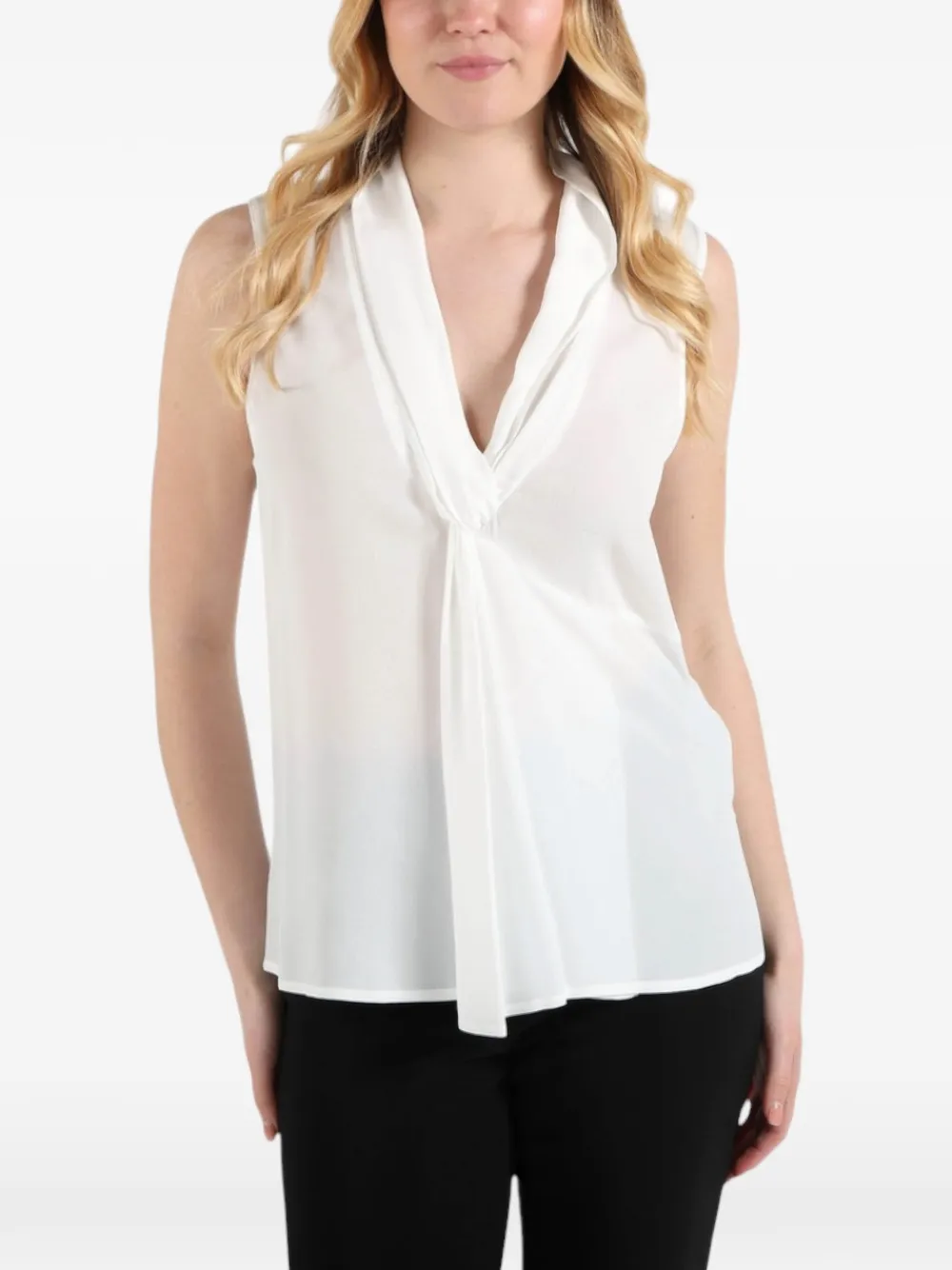 LIU JO twist-detail sleeveless blouse