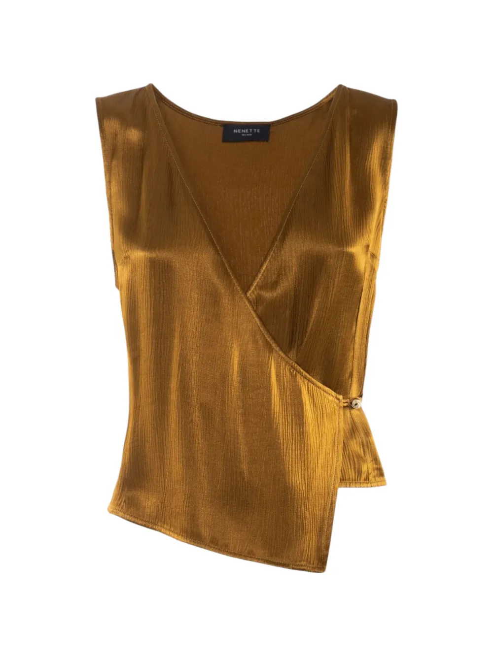 Nenette Flippi wrap-style asymmetric top - Marrone