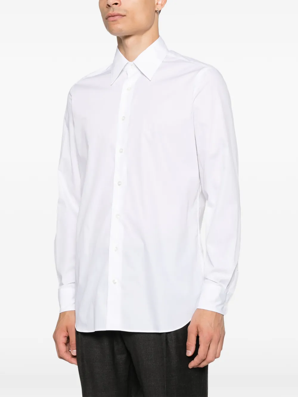 Lardini Popeline overhemd Wit