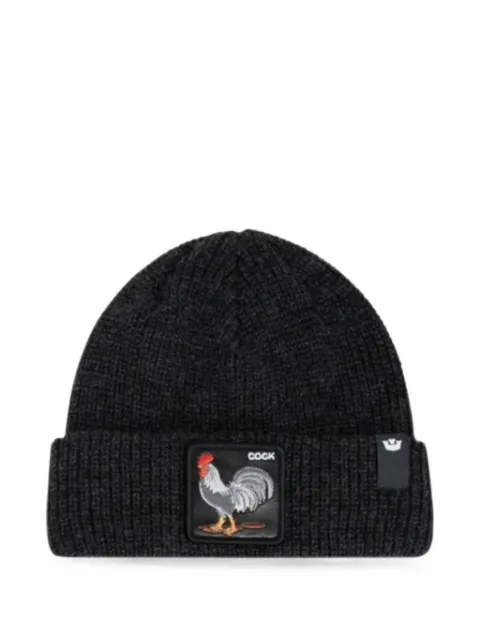 GOORIN BROS ribbed-knit patch-detail beanie hat
