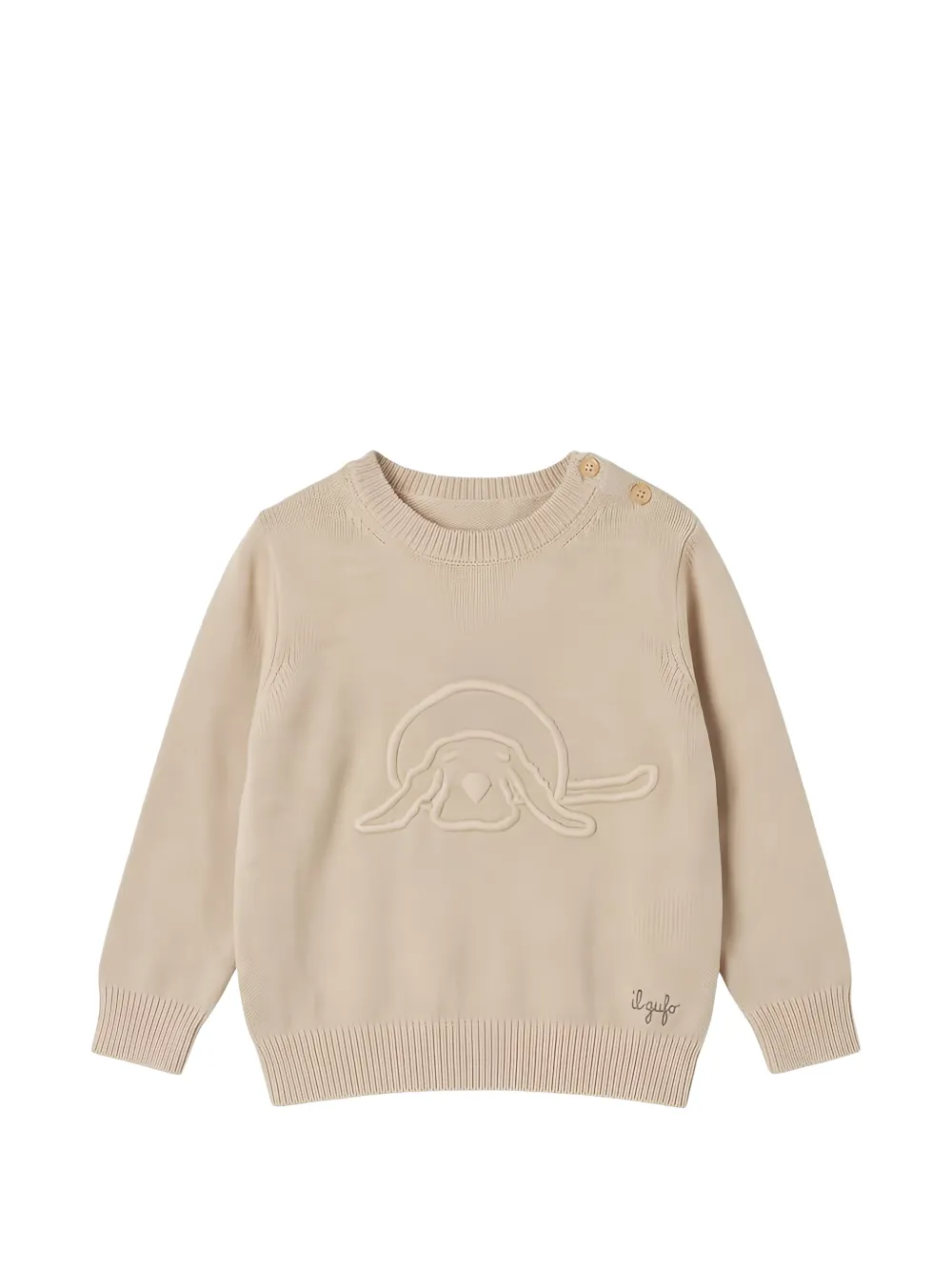 Il Gufo intarsia-knit button-fastening sweater - Toni neutri