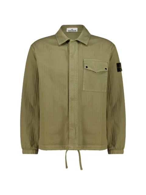 Stone Island 1200014 cotton herringbone overshirt