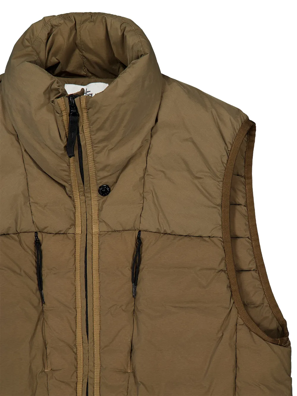 Stone Island Bodywarmer met hoge hals Bruin
