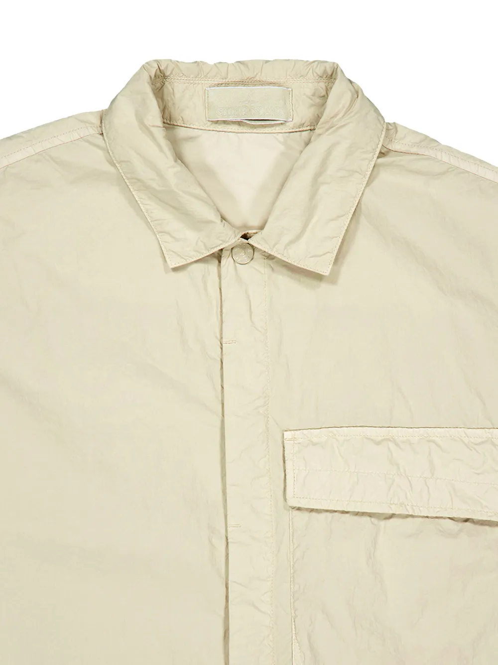 Stone Island 1200019 nylon smerigliato_S.I. Ghost overhemd Beige