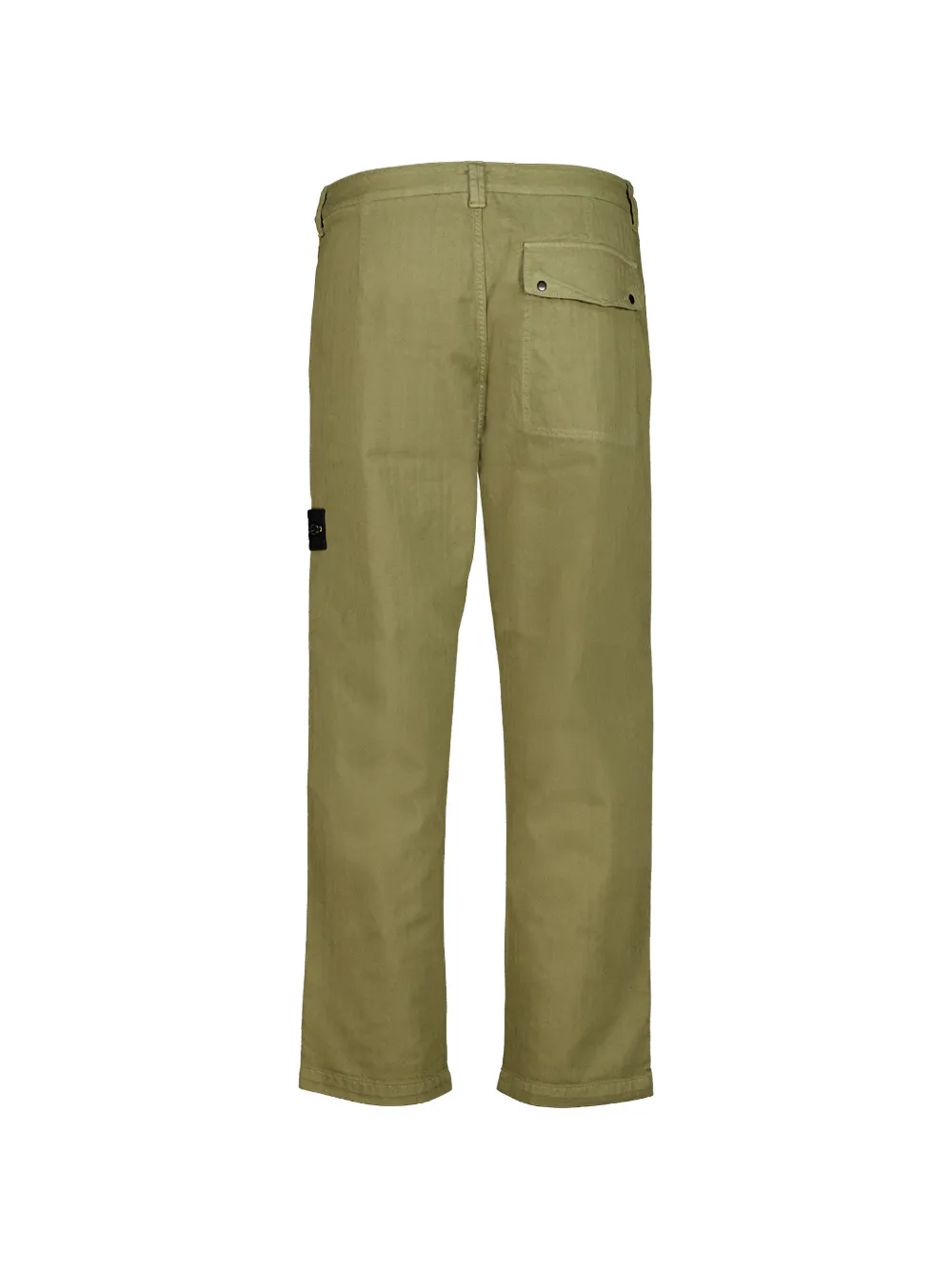 Stone Island 3100052 cotton herringbone chino trousers Groen