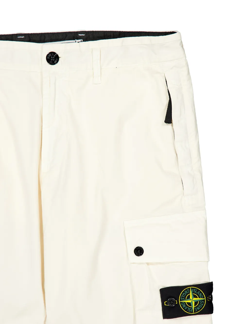 Stone Island L100019 twill shorts van biologisch stretchkatoen Beige