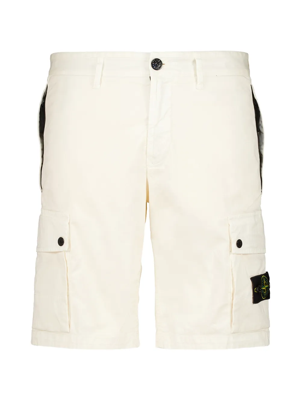 Stone Island L100019 Stretch-organic-cotton Twill Shorts In Neutrals