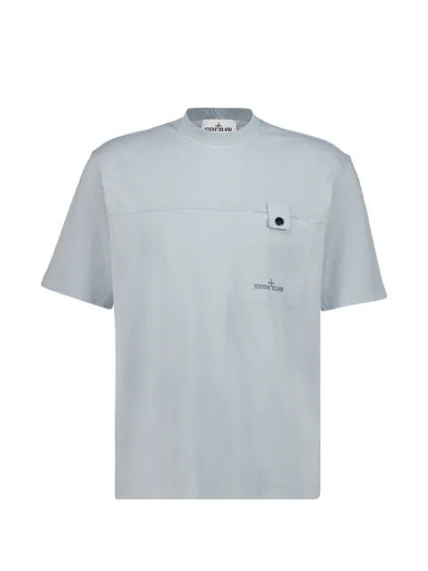 Stone Island logo-print chest-pocket T-shirt