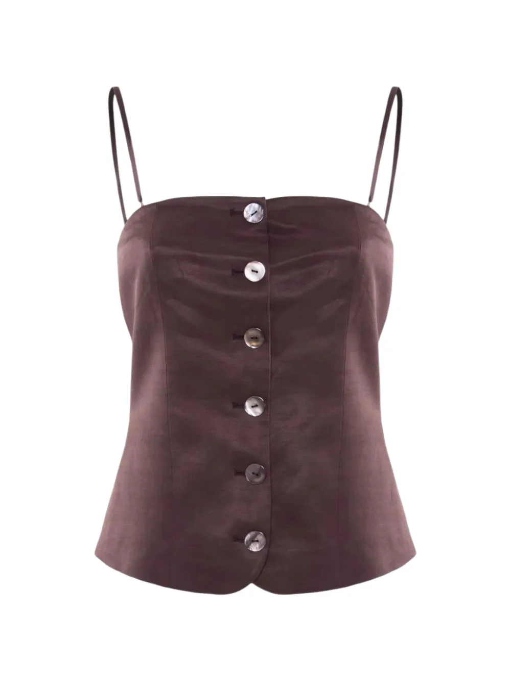 Nenette Fiona button-fastening top - Marrone