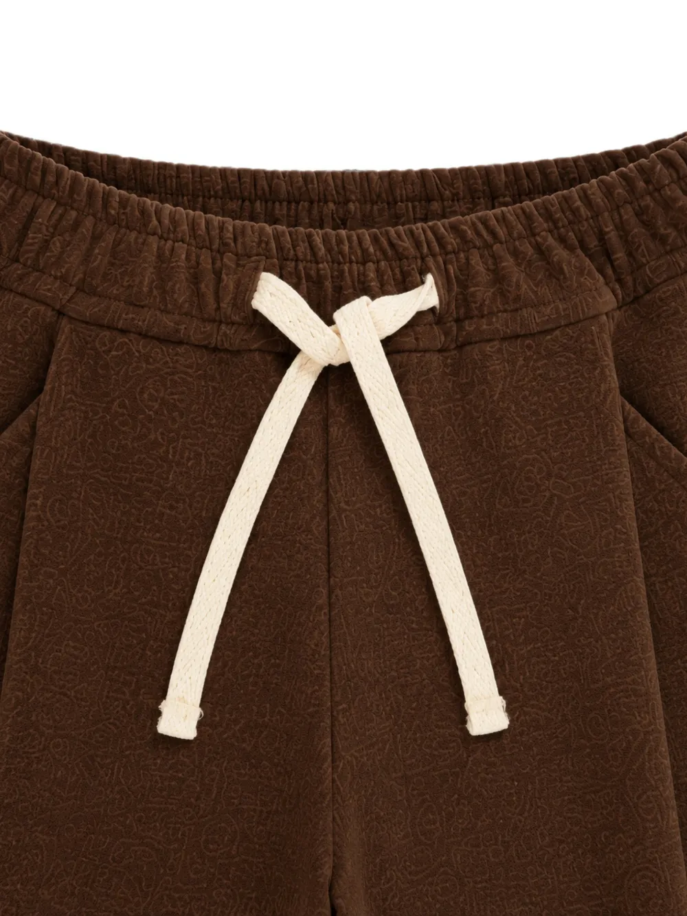 Miss Grant Kids Broek met trekkoordtaille en textuur Bruin