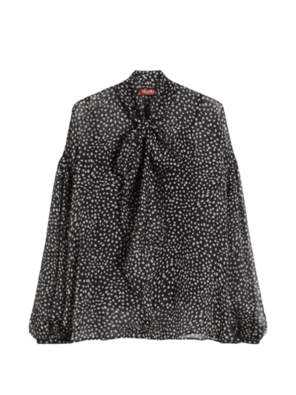 Max Mara polka-dot silk blouse - Nero
