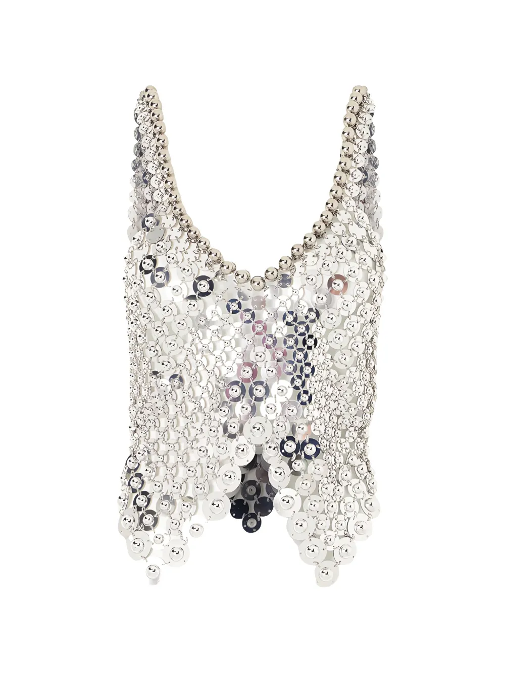 Rabanne sequin-embellished top - Argento
