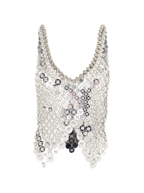 Rabanne sequin-embellished top