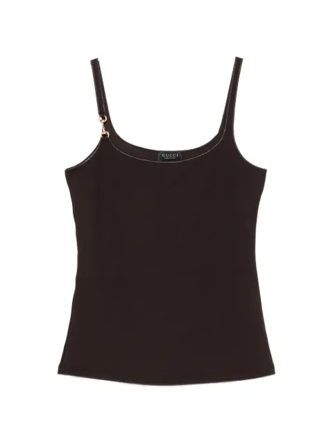 Gucci top tipo camisola con motivo Horsebit de tejido jersey