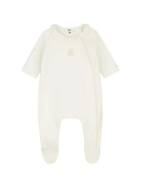 Chloé Kids embroidered ruffle-trim babygrown set (three pieces)