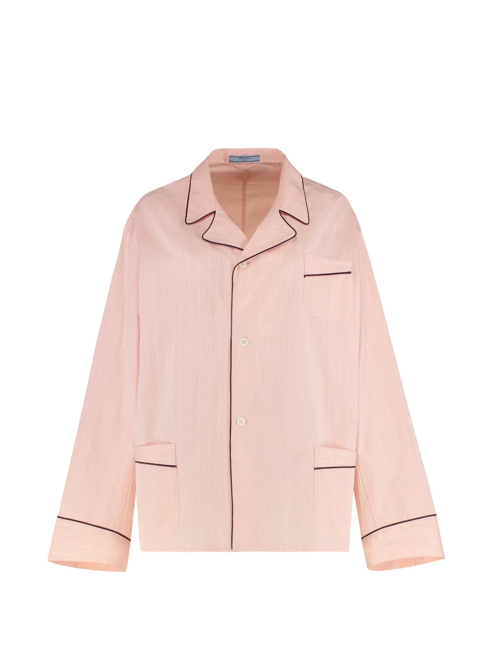 Prada piping-detail pocket-detail shirt - Rosa