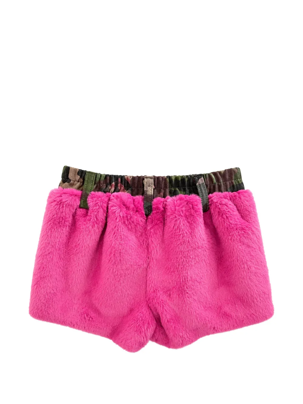 Miss Grant Kids Shorts met camouflageprint en imitatiebont Roze