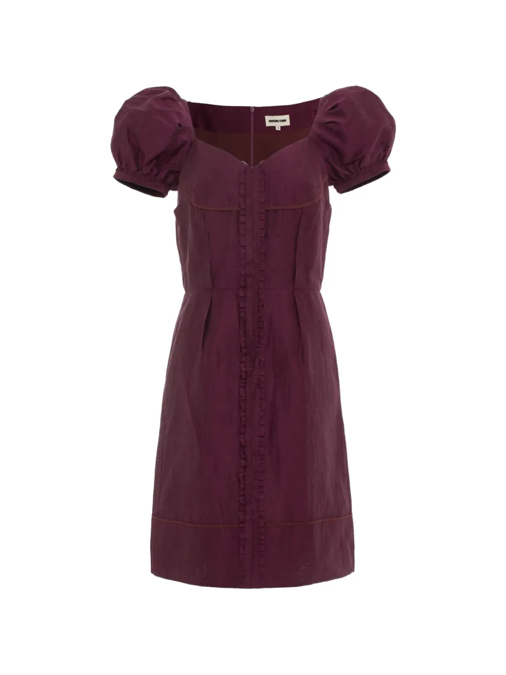 SHUSHU/TONG ruffle-trimmed puff-sleeve midi dress