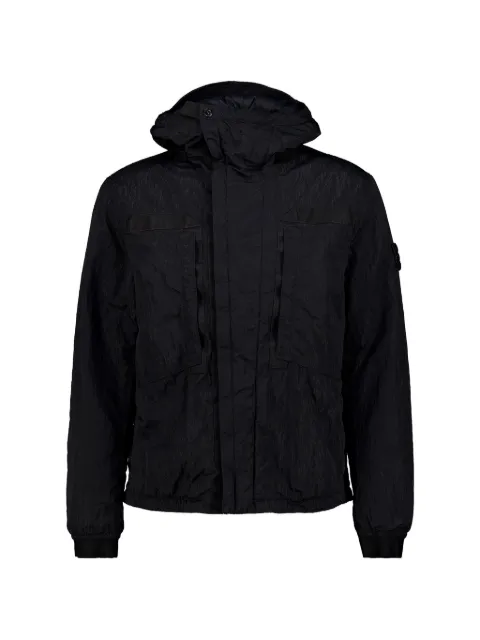 Stone Island Q100007 warp rib nylon-TCpadded hooded jacket with anti-drop finish