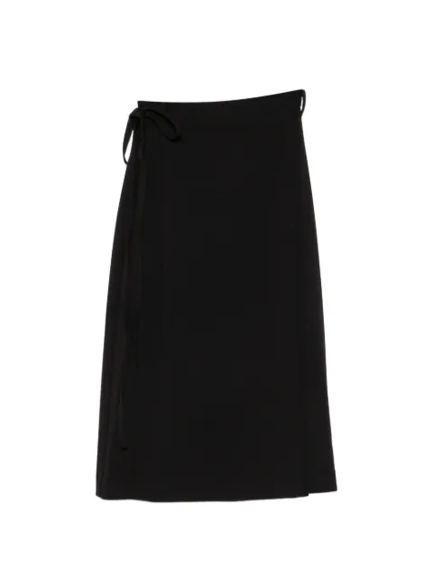 Ottod'Ame pleated tie-waist midi skirt