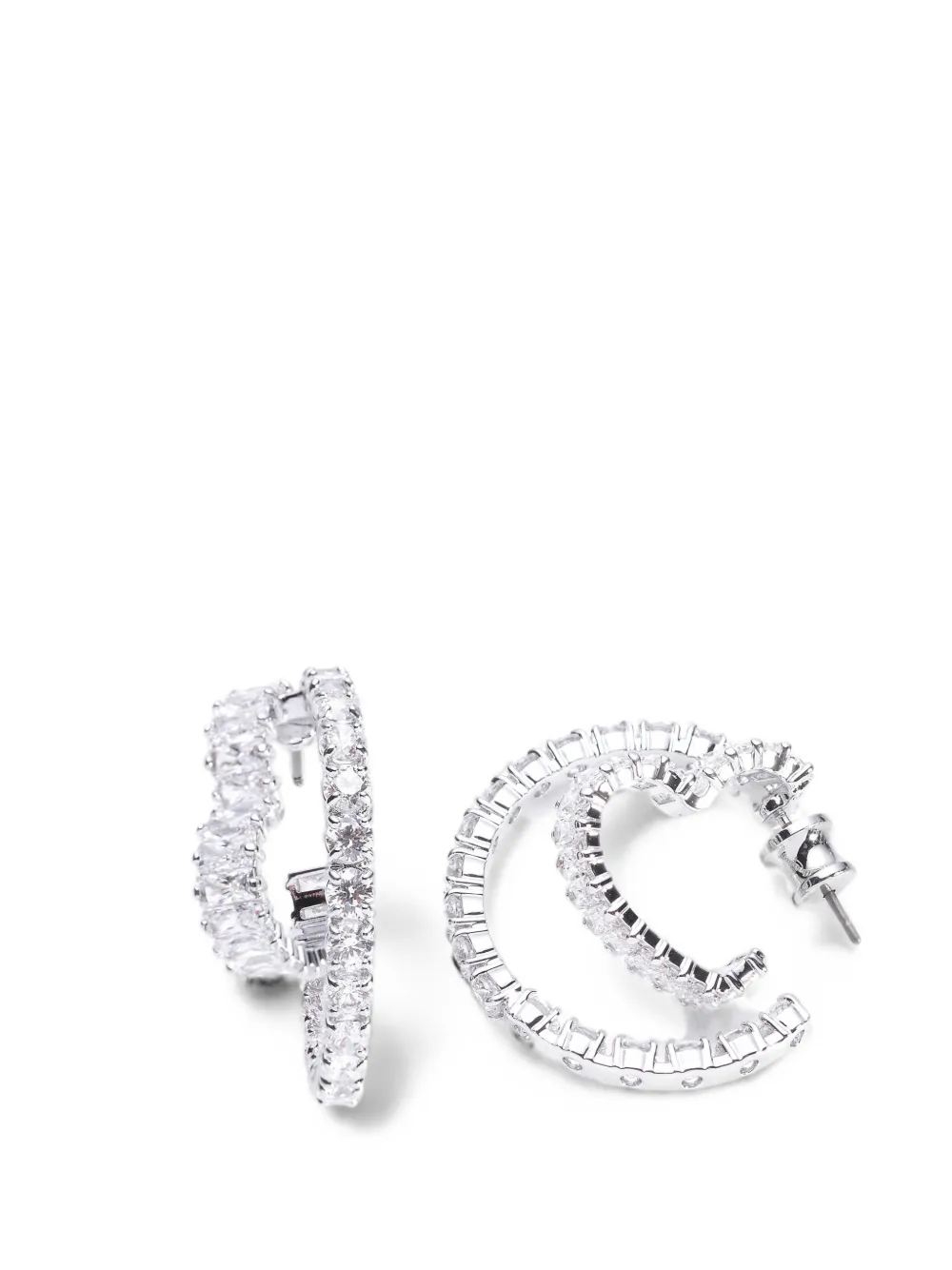 Swarovski Matrix hoop earrings - Argento