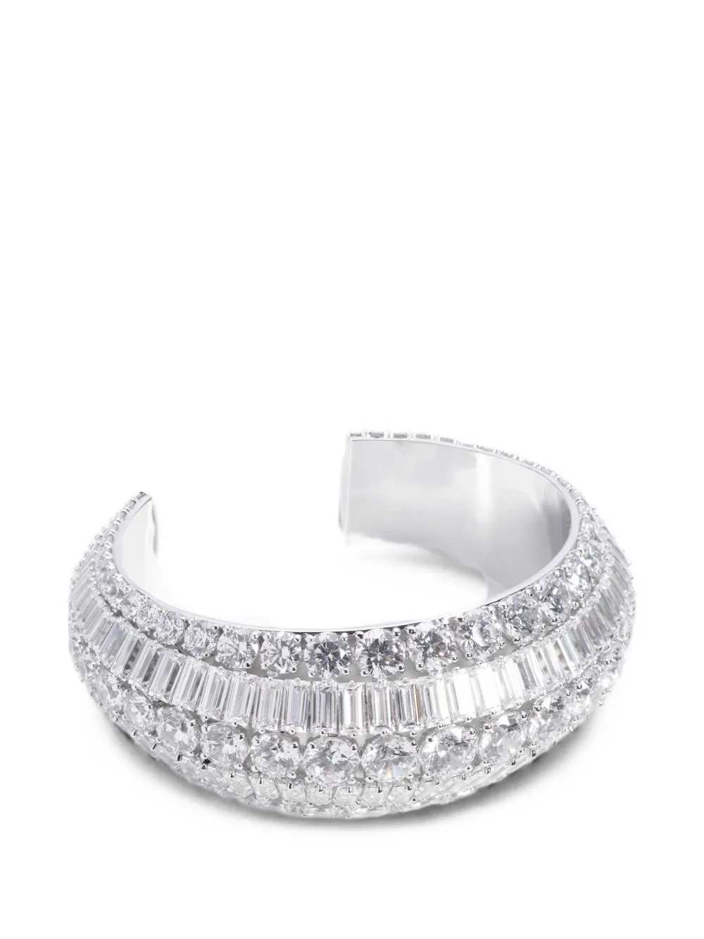 Swarovski Bracciale rigido Hyperbola con cristalli - Argento