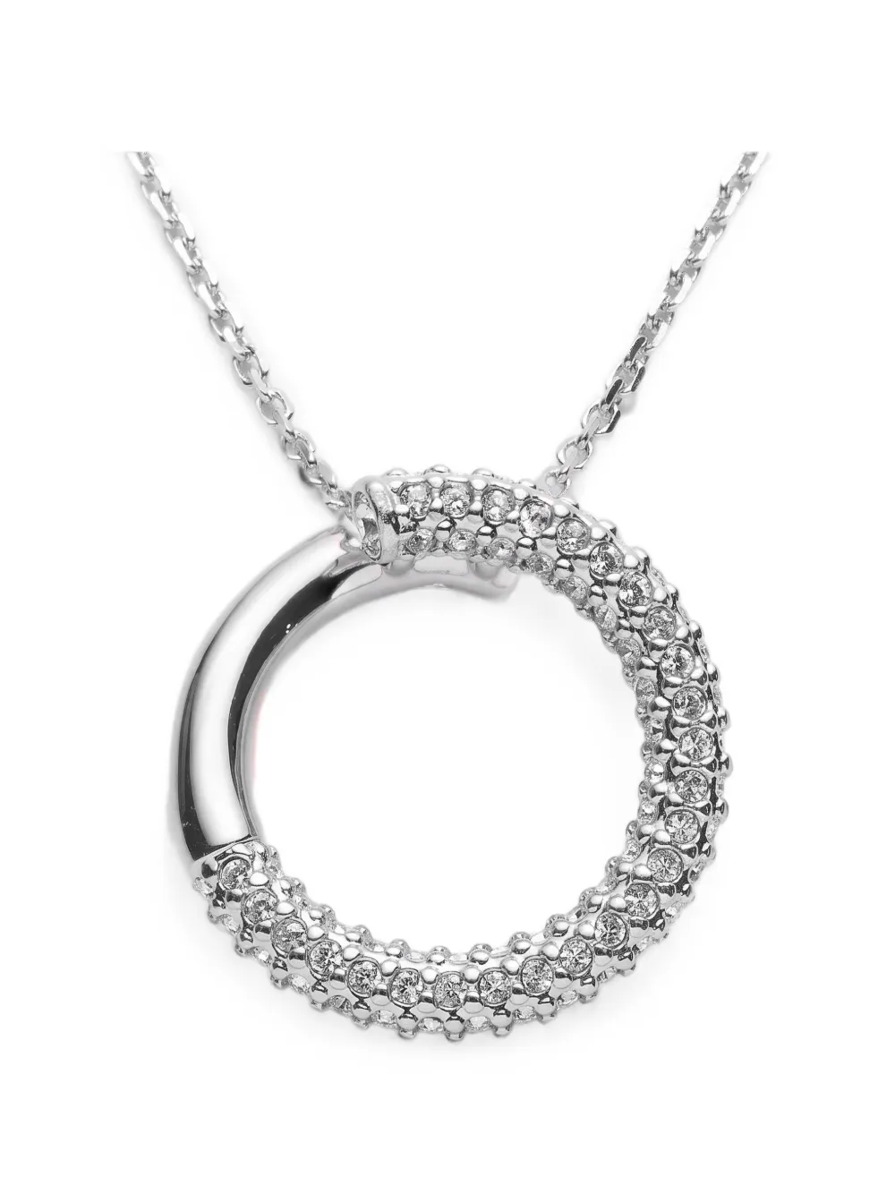 Swarovski Dextera ring-pendant necklace - Argento